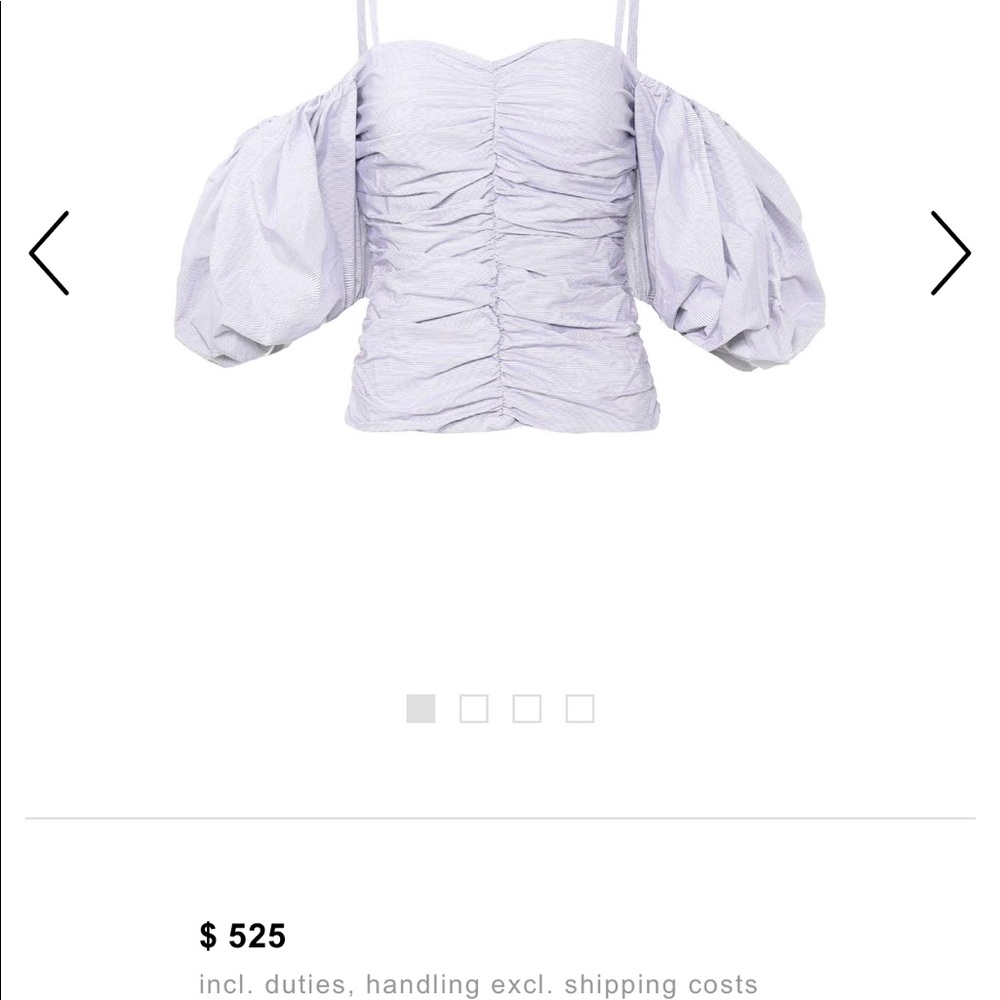 Isa Arfen Ruched Bubble Sleeve Top